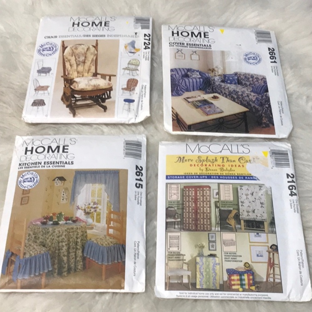 Vintage  2000 UNCUT 4 McCall's Home Decorating patterns